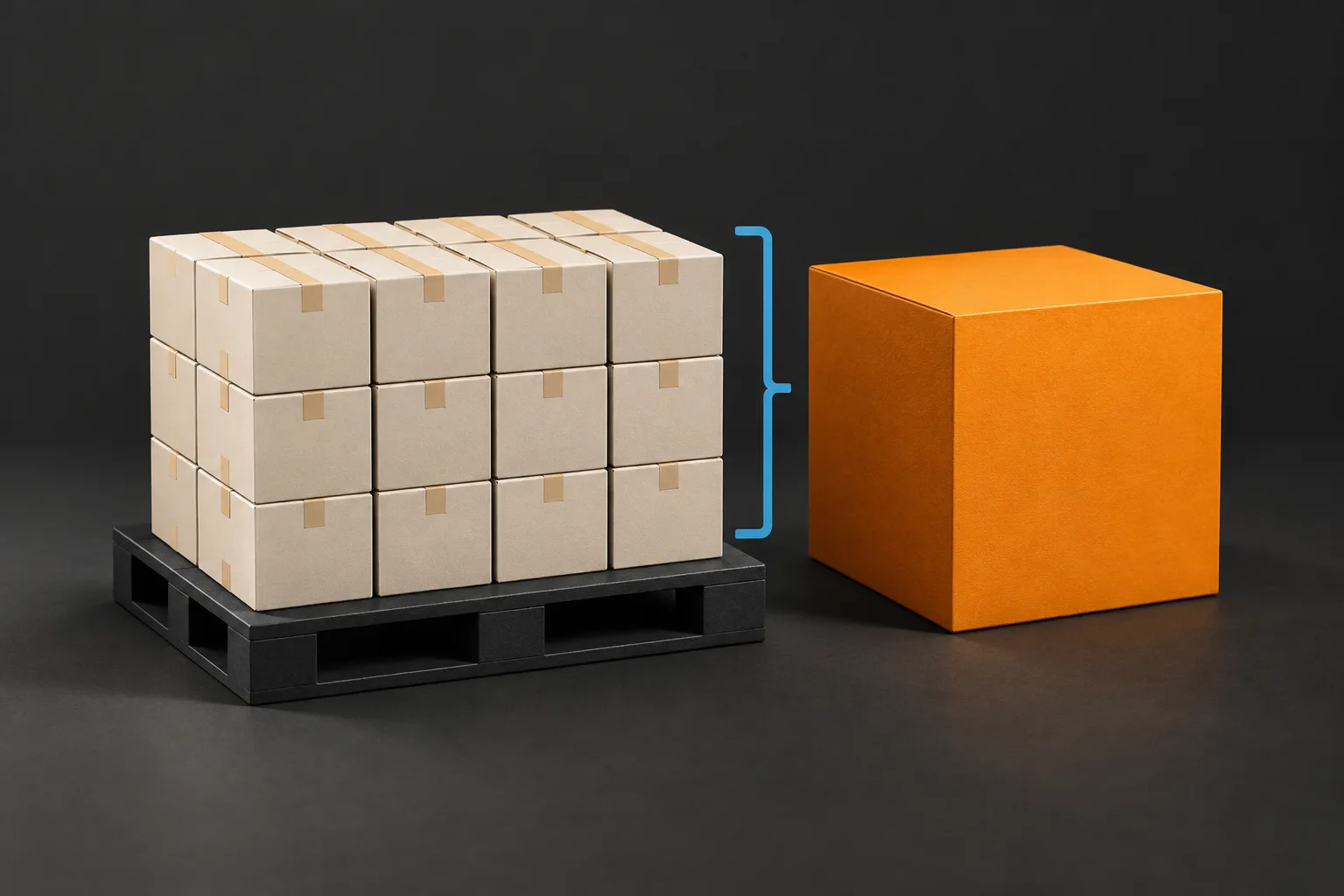 Grouped cartons and one bulk order represent business purchasing.
