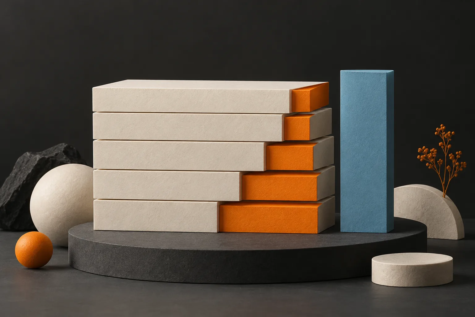 Orange cost segments change how much remains in layered margin blocks.